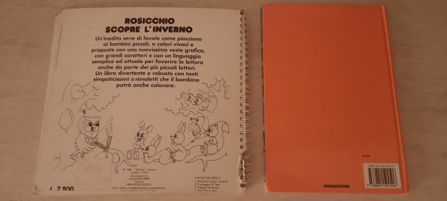 2 LIBRI FIABE: "OLIVER & COMPANY" WALT DISNEY, "ROSICCHIO SCOPRE L’INVERNO" 1988 - Foto 9