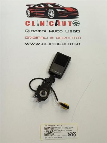 AGGANCIO CINTURA DI SICUREZZA POSTERIORE MERCEDES Classe A W169 3° Serie 1698603169 266920 (0408)