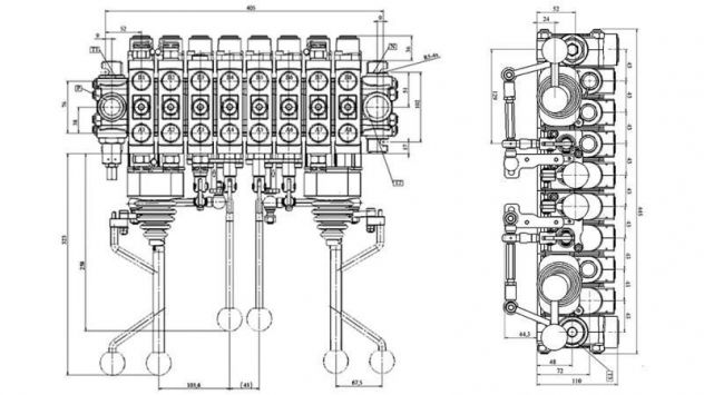 -VALVOLA IDRAULICA HIAB 8xPC70 + 2X EURO JOYSTICK 3 POZ - Foto 5