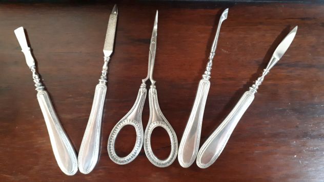 Trousse completa, primi novecento da manicure argento 900. - Foto 3