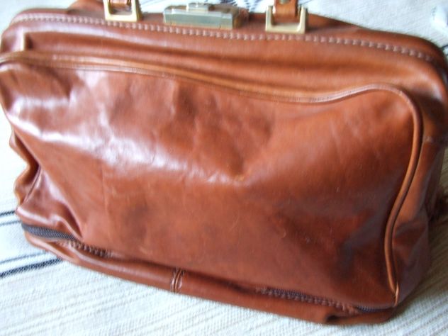 Borsa in pelle vintage da medico