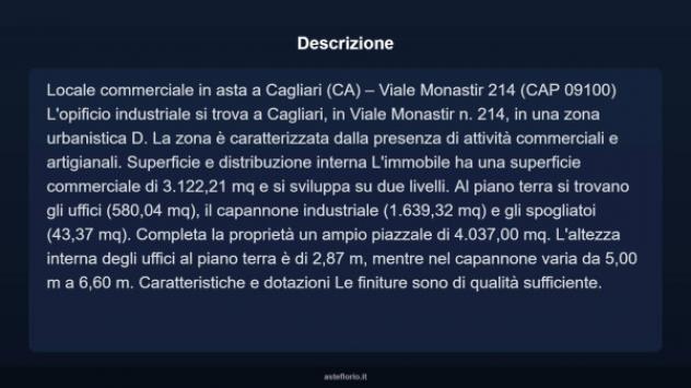 Immobile in asta di 3122 m² in vendita a Cagliari - Foto 3