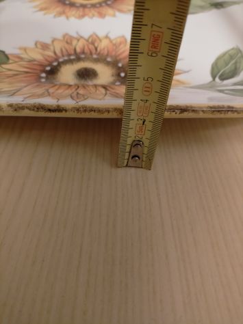 Vassoio con Girasoli largo 38x31 lunghezza ceramica - Foto 4