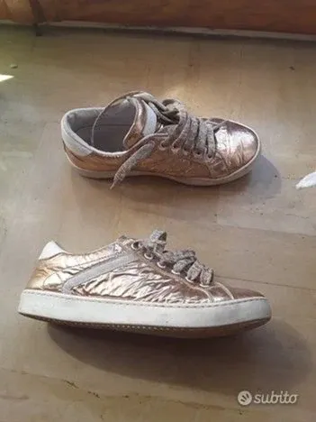 Scarpe jarrett n 35 in pelle oro bambina 35 - Foto 8