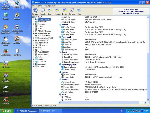Windows XP pro 32 bit SP3 Notebook HP Compaq NX 9020 Alimentatore Intel 14.2" - Foto 4