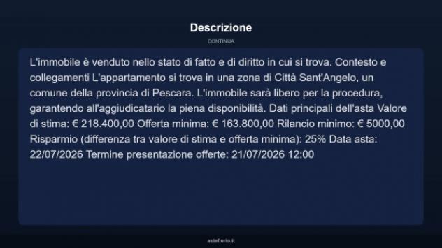 Immobile in asta di 168 m² con più di 5 locali in vendita a Città Sant'Angelo - Foto 15