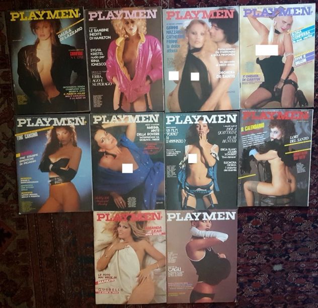 Lotto 10 Playmen '70 '80 Cicciolina Dalila Di Lazzaro Tinì Cansino ecc