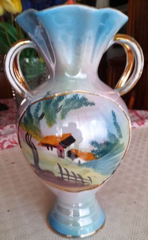 vaso in ceramica lucida con manici h34 - Foto 7