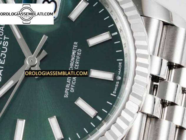 Replica Rolex DATEJUST 36 SS 116234 1:1 BEST EDITION ACCIAIO 904L QUADRANTE VERDE SUNDUST SUL BRACCIALE JUBILEE 3235 - Foto 15