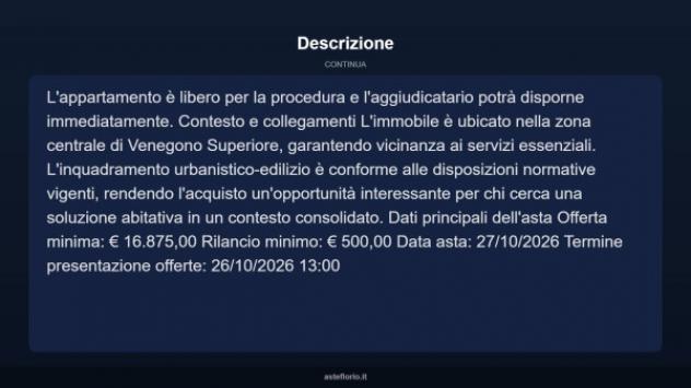Immobile in asta di 80 m² in vendita a Venegono Superiore - Foto 3