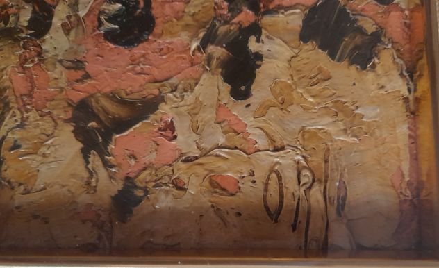 quadro spatolato corsa dei cavalli di Orsi 56x46 - Foto 4