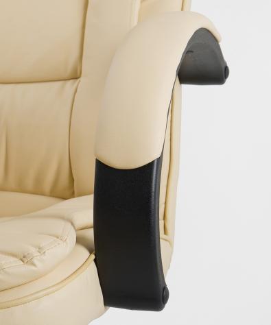 POLTRONA UFFICIO ERGONOMICA GIREVOLE IN ECOPELLE BEIGE - DIREZIONALE MODELLO COVER - NUOVA - Foto 3