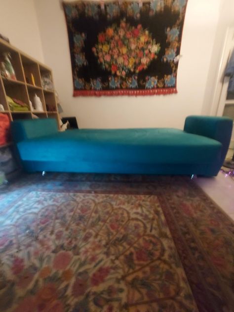 Divano Letto a tre posti in velluto - Foto 8