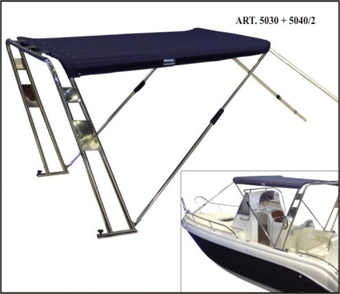 Roll Bar in Acciaio Inox con Tendalino Anteriore