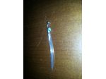 BELLISSIMO PIERCING NUOVO OMBELICO IN ARGENTO CON PIETRA AZZURRA E PENDENTE ARGE