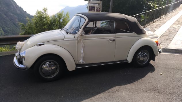 Vw Maggiolone cabrio (maggiolino) Bianco per eventi matrimonio - Foto 8