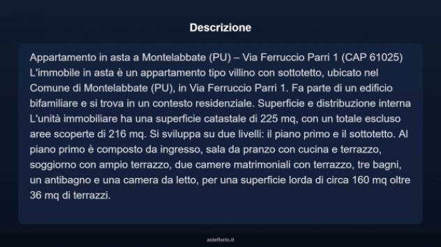 Immobile in asta di 225 m² con più di 5 locali in vendita a Montelabbate - Foto 4