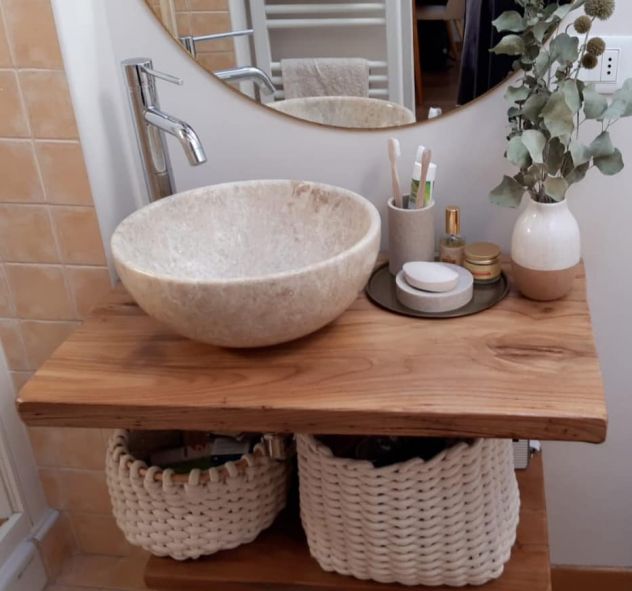 TAVOLI IN LEGNO STAGIONATO - TOP BAGNO - MENSOLE - Foto 7