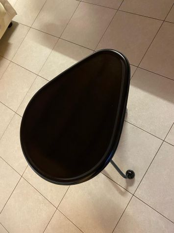 Tavolino Tavolini vintage Cassina "Kick" in acciaio di Toshiyuki Kita 1983 Ci - Foto 6