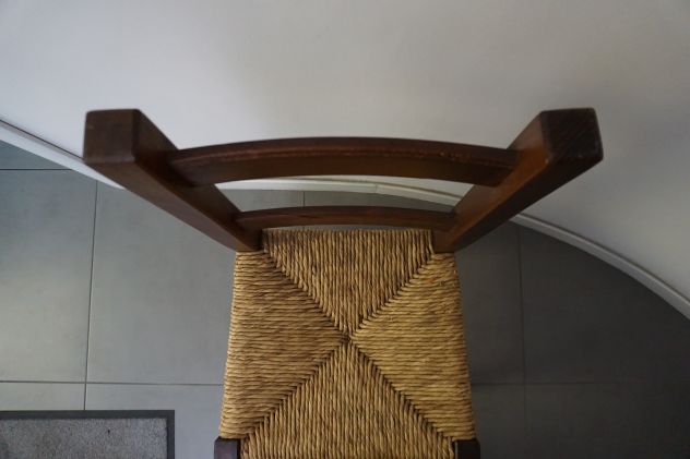 Set 15 Sedie Rustiche in Legno Massello e Paglia - Foto 5