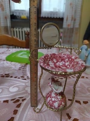 MINIATURA DI Set Toilette Catino Brocca Piattino Ferro - Foto 2