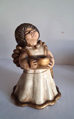 Figurina vintage di  angelo  in ceramica  Thun. In ottime condizioni  con l'etic - Foto 4