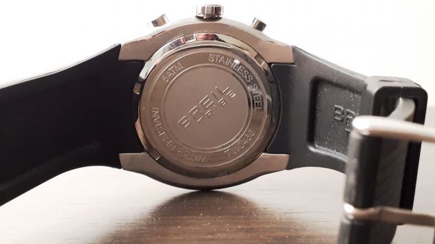 Breil Challenge – Orologio Uomo Cronografo – Cassa 42 Mm Acciaio Bilux, Quadrante Nero, Movimento Miyota 6P29, Chiusura Deployante