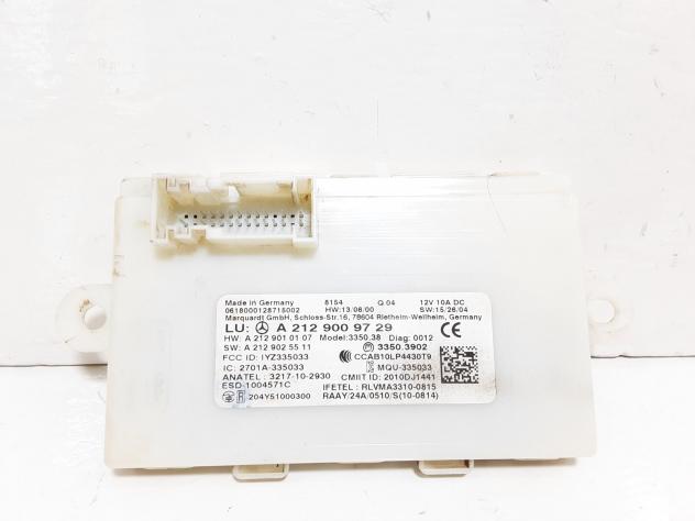 CENTRALINA KEYLESS MERCEDES Classe B W246 2° Serie A2129009729 OM 607.951 Diesel 1500 (12)