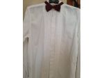 Camicia per smoking con papillon e fascia