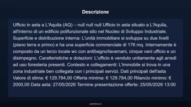 Immobile in asta di 176 m² in vendita a L'Aquila - Foto 3