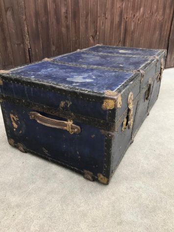 Baule vintage blu - Foto 4