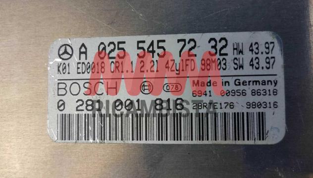 0281001816 A0255457232 Mercedes Classe B W245 centralina motore Bosch - Foto 2