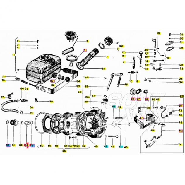 Bussola campana frizione Piaggio Ape Car MP TM 222486 - Foto 4