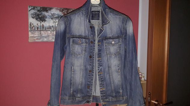 Giubotto jeans chiaro marchio Pull&Bear Tg M - NUOVO - Foto 5