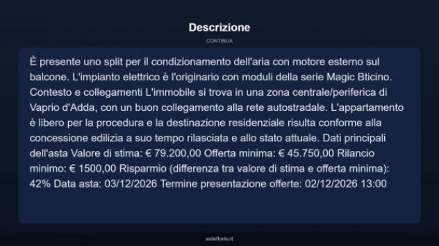Immobile in asta di 66 m² in vendita a Vaprio d'Adda - Foto 14