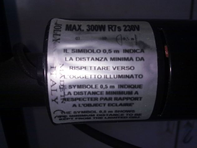 Piantana Luce Alogena ad altezza regolabile con diffusore orientabile.Misure 185 - Foto 6