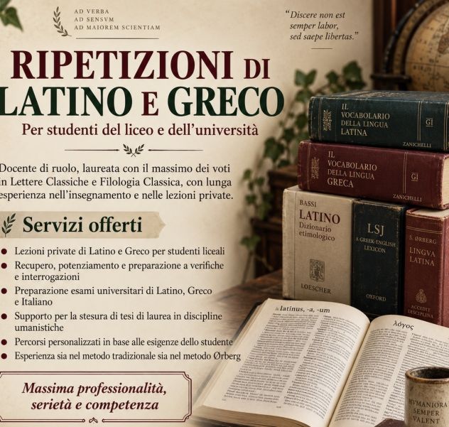 Ripetizioni di Latino Greco e Italiano