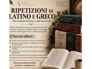 Ripetizioni di Latino Greco e Italiano