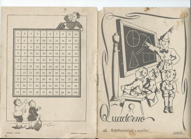 6 copertine di quaderni antichi - Secolo scorso anni'20