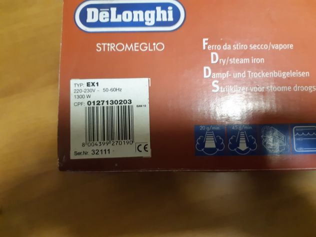 Ferro da stiro Delonghi Mod. ex1 - Foto 3