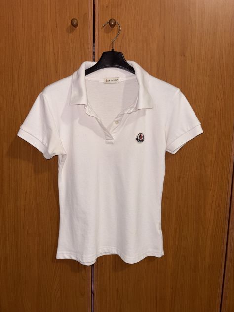 MAGLIETTA POLO IN OTTIME CONDIZIONI DA DONNA IN COTONE FIRMATA ORIGINALE MONCLER - Foto 6