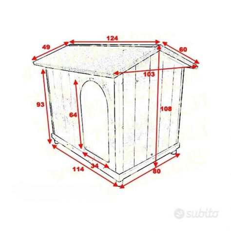 Cuccia coibentata in legno x cani medio grandi - Foto 2
