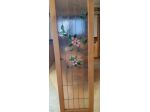 vetrate cattedrale floreale liberty primi 1900 h 190 x 45 con cornice h 220 x 53
