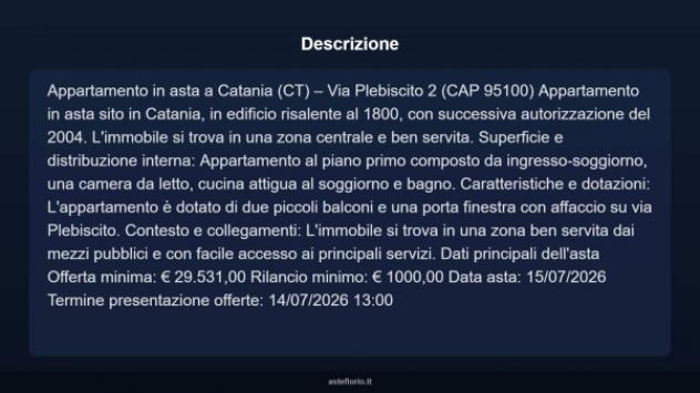 Immobile in asta di 53 m² in vendita a Catania - Foto 3