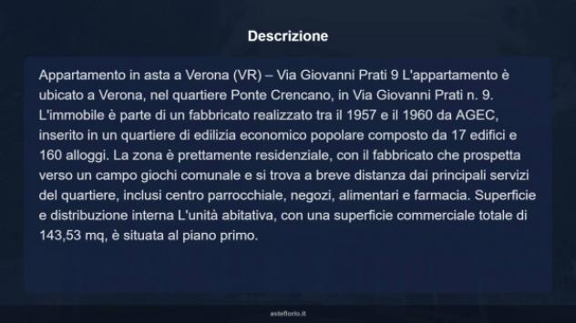 Immobile in asta di 143 m² con più di 5 locali in vendita a Verona - Foto 17