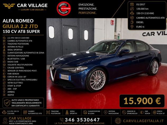 Alfa Romeo Giulia 2.2 Turbodiesel 150cv Super