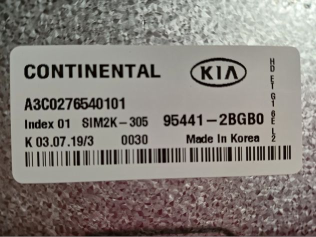 ECU Continental 95441-2BGB0 A3C0276540101 SIM2K-305 A3C0276540101 KIA 95441-2 - Foto 7
