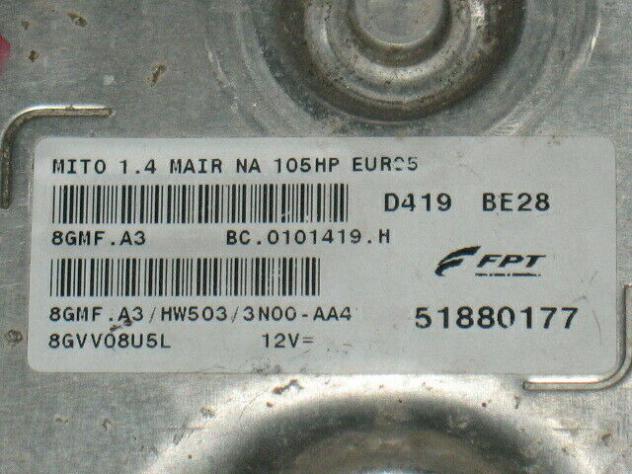 51880177 ECU ALFA MITO 51880177 EURO5 8GMF.A3 HW503 3N00-AA41 - Foto 2