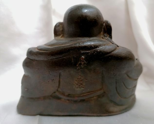 RARO ANTICO BUDDHA CINESE IN BRONZO, EPOCA FINE 1800 / INIZIO 1900. - Foto 6