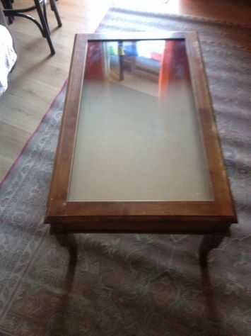 TAVOLINO LEGNO E VETRO APRIBILE - Foto 5